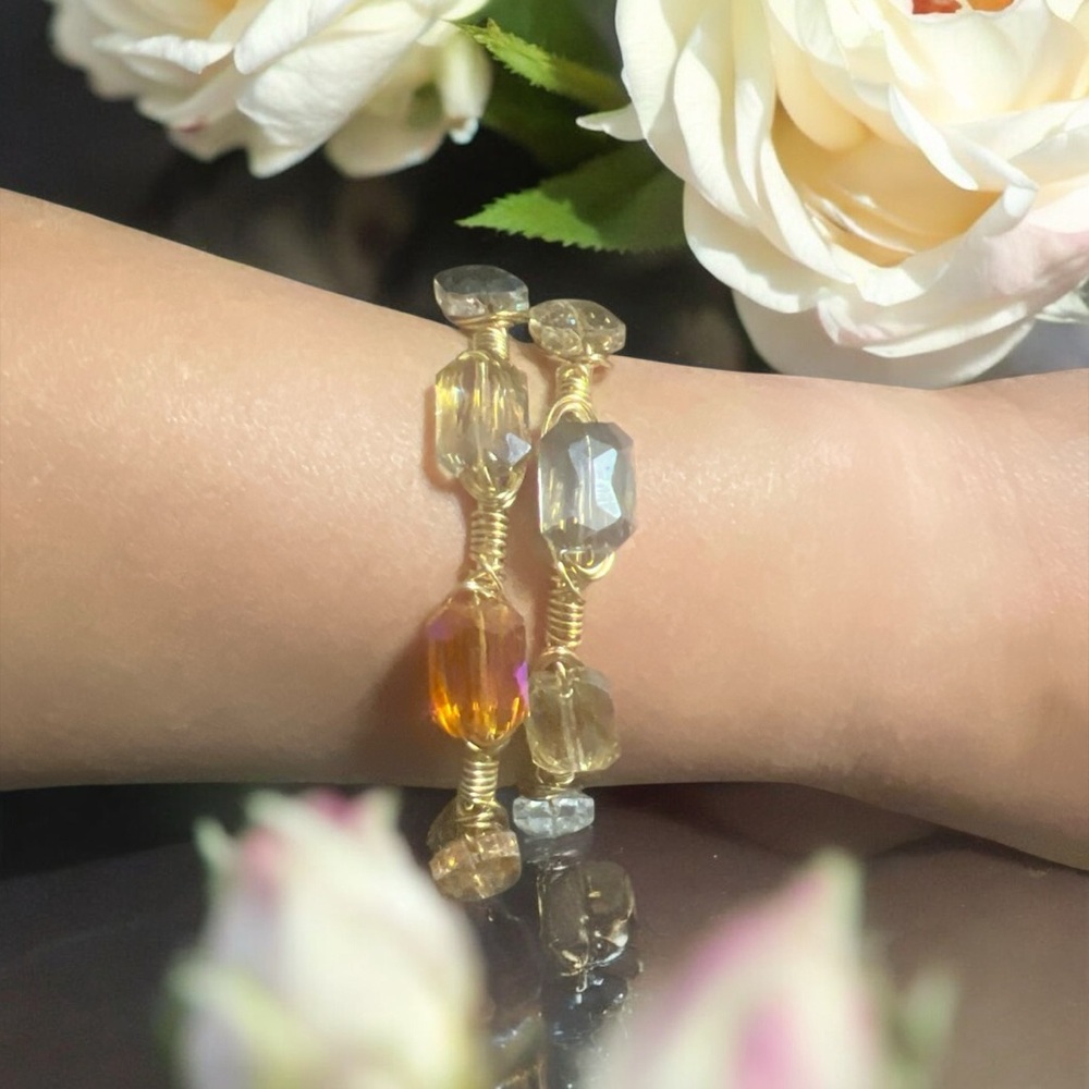 Crystal Gold Bangle